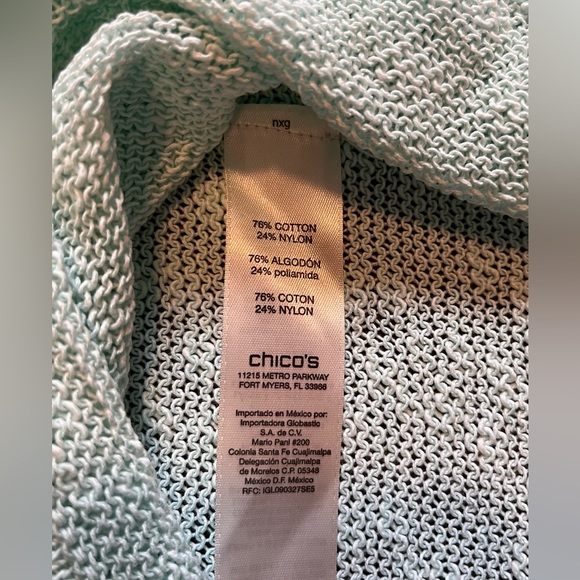 Chico’s lightweight sweater. Sea foam green. Size 1 in Chico’s (M woman). - Picture 4 of 6